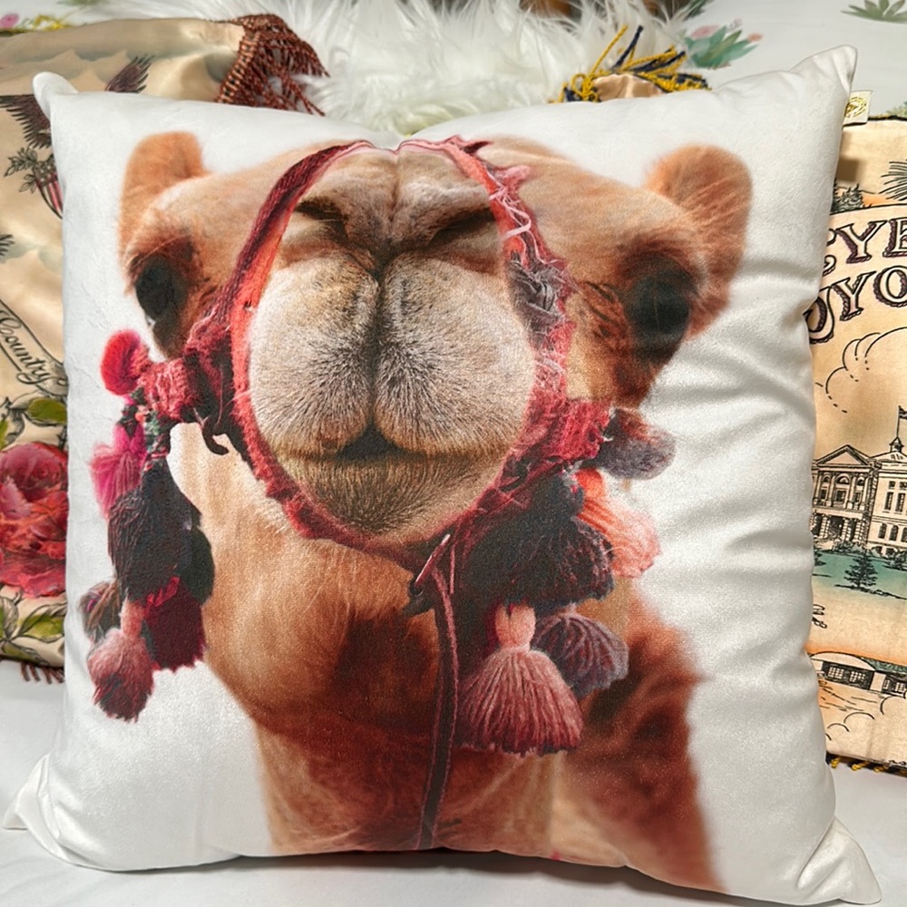 Boho llama pillow